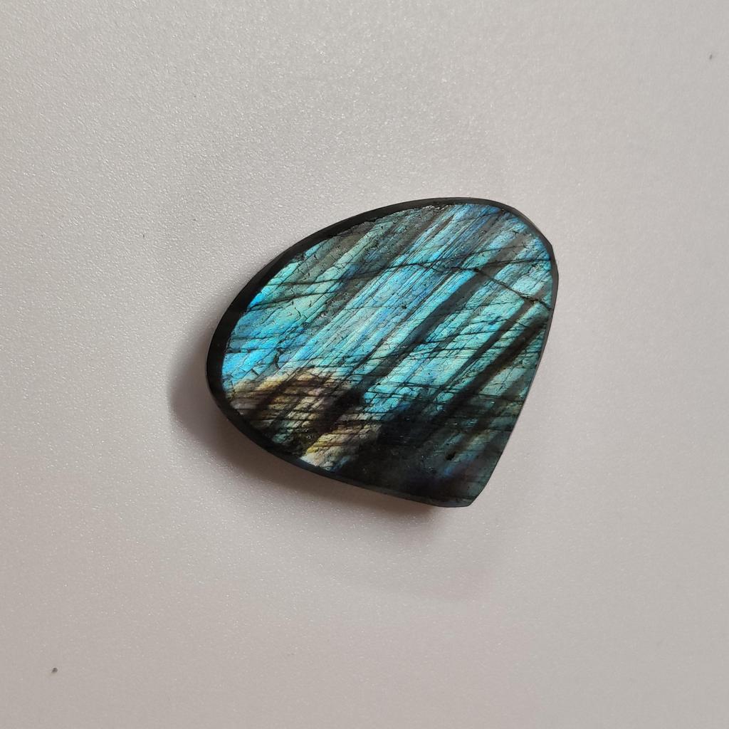 48.25 Carat, Multi Flashy Labradorite Cabochon Gemstone, 33x27x7 MM Size.
