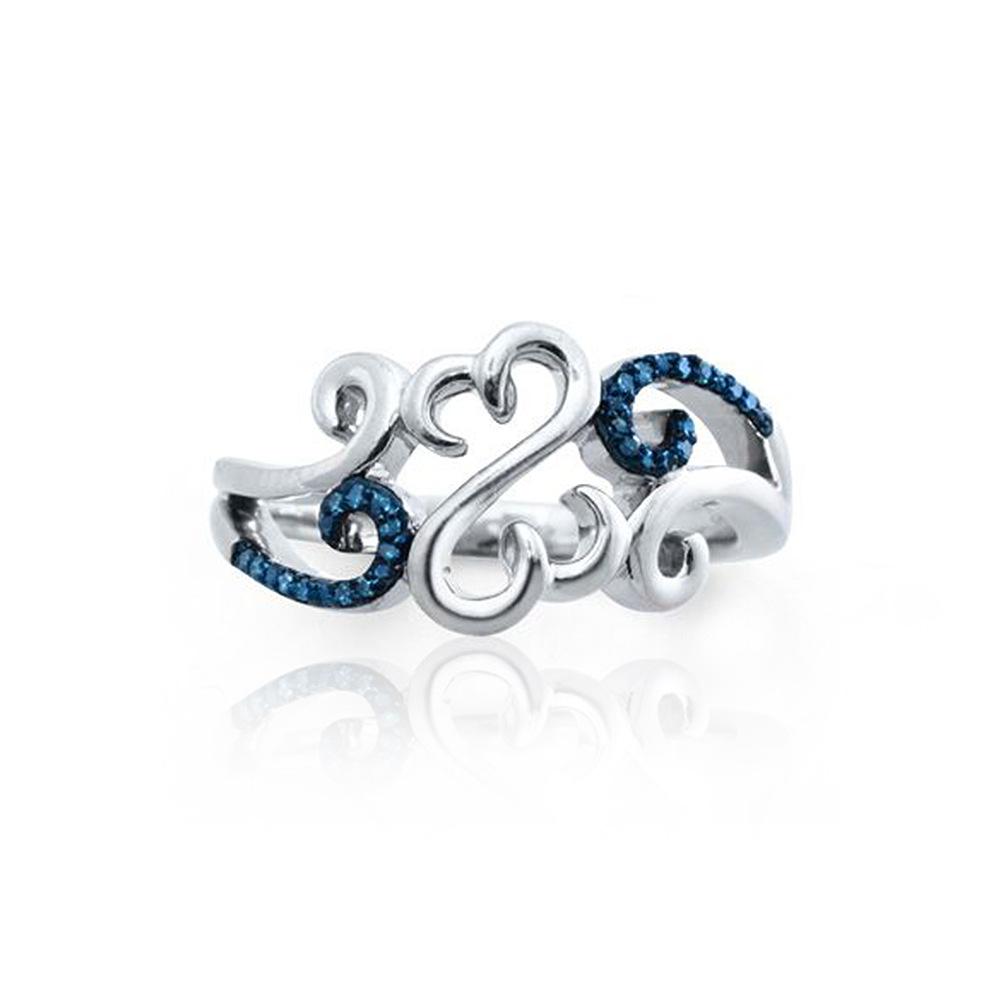 Wind Ethnic Style Hollow Carved Heart-Shaped Retro Ring, Jewelry