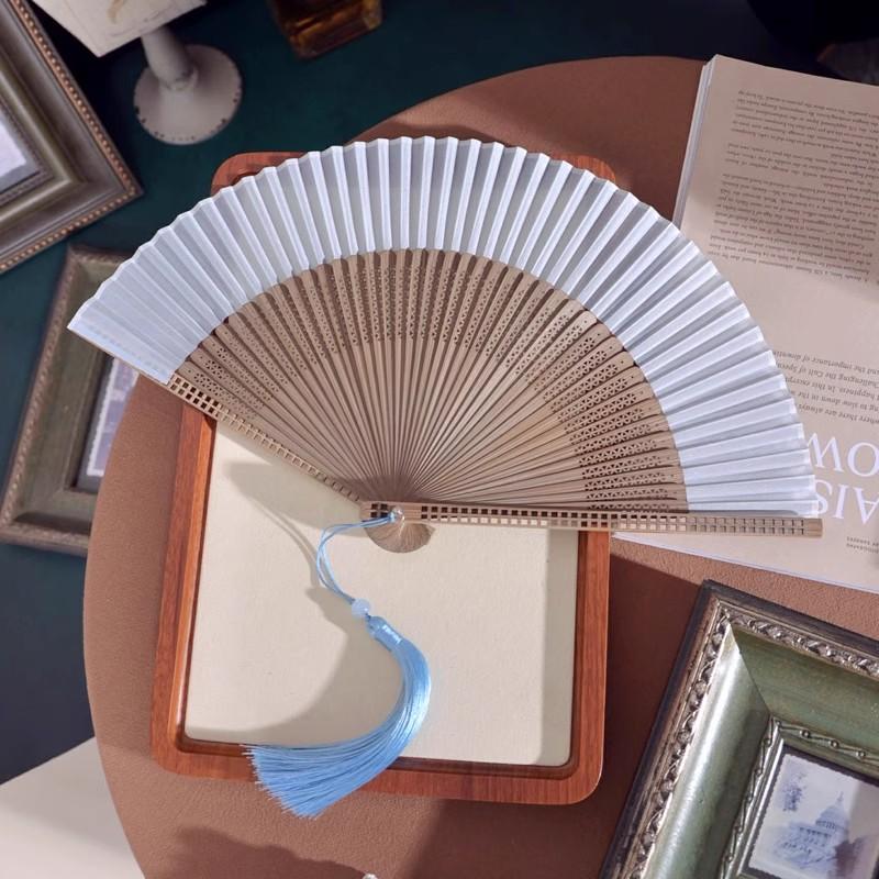 Elegant Chinese Bamboo Folding Fan 6 Inch Plain Blank Fan for Women Hanfu Qipao Vintage Handheld Fan Summer Cooling Oriental Fan