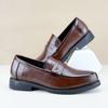 Men's Formal Leather Shoes British Style Oxford Loafers Round Toe Breathable N-Slip Business Dress Wedding Office Casual Shos