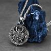 Vintage Japanese Daimyo Pendant Necklace for Men Stainless Steel Amulet Jewelry Halloween Birthday Party Gift for Boys