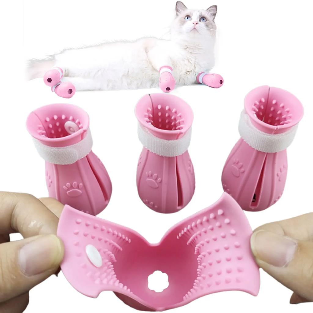 Anti-scratch Cat Paw Covers Adjustable Cat Foot Covers for Bathing Pet Products Accessories Cat Washing Bags Pet Foot Covers