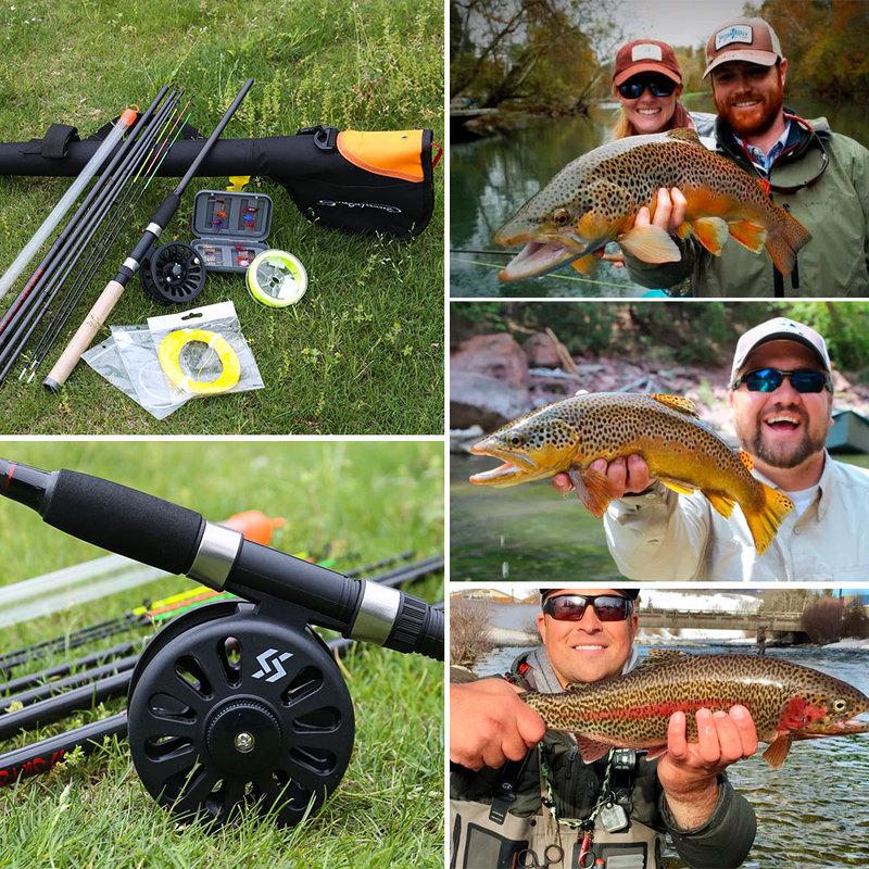 Fly Fishing Rod and Reel Fly Fishing Line Fishing Bait Fly Fishing Rod Bag Set Fishing Tackles