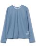 Ray Beams Women's Long Sleeve Tee with Sheer Center Seam, Blue, Free Size