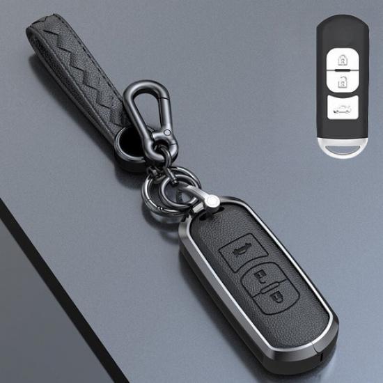 Zinc Alloy Leather Car Key Fob Case Cover For Mazda 2 3 5 6 CX-3 CX-5 MX-5 CX-9