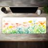 Large Gaming Mouse Pad Watercolor Floral Pattern Non Slip Washable Rubber Base Oversized Office Computer Desktop Decor Desk Mat