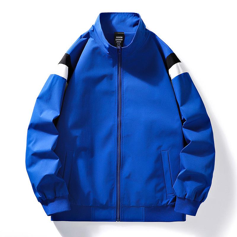 Autumn and Winter American Baseball Jersey Men's Stand-up Collar Jacket Loose Color Matching Simple Men's Jacket Jacket Men