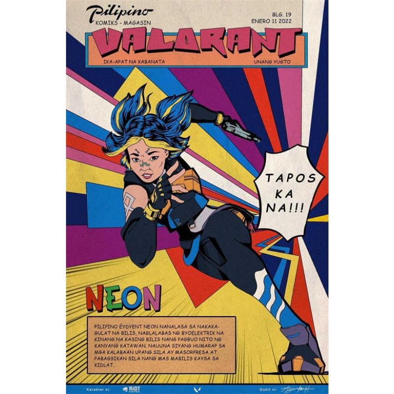 Hot Online Game Valorant Comic Poster Reyna Jett Gaming Canvas Painting Wall Art Mural Kawaii Gamer Room Decor Aesthetic Gift
