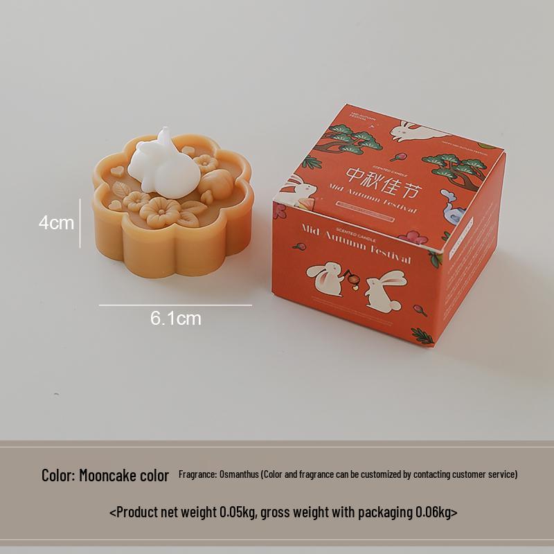 High-End Osmanthus Scented Candle & Mooncake Gift Set: Stylish Mid-Autumn Festival Souvenir
