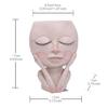 Face Planter Pot with Drainage Hole Resin Lady Statue Flower Pot for Office Garden Patio