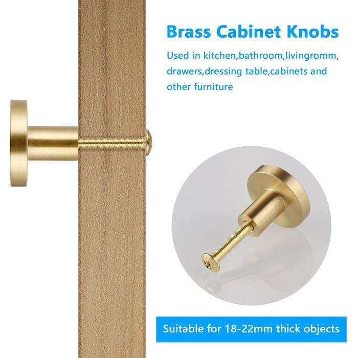 Bouton de meuble - jizzu - laiton - or - moderne - installation facile