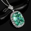 Jewelry Copper Bottom Gold-Plated Simulation Para Green Temperament Pendant Necklace Main Stone 20 * 28