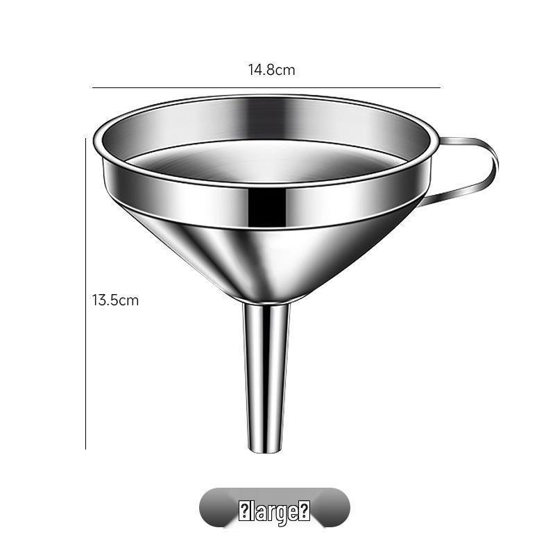 Stainless Steel Mesh Funnel for Oil, Wine, and Water Filtration