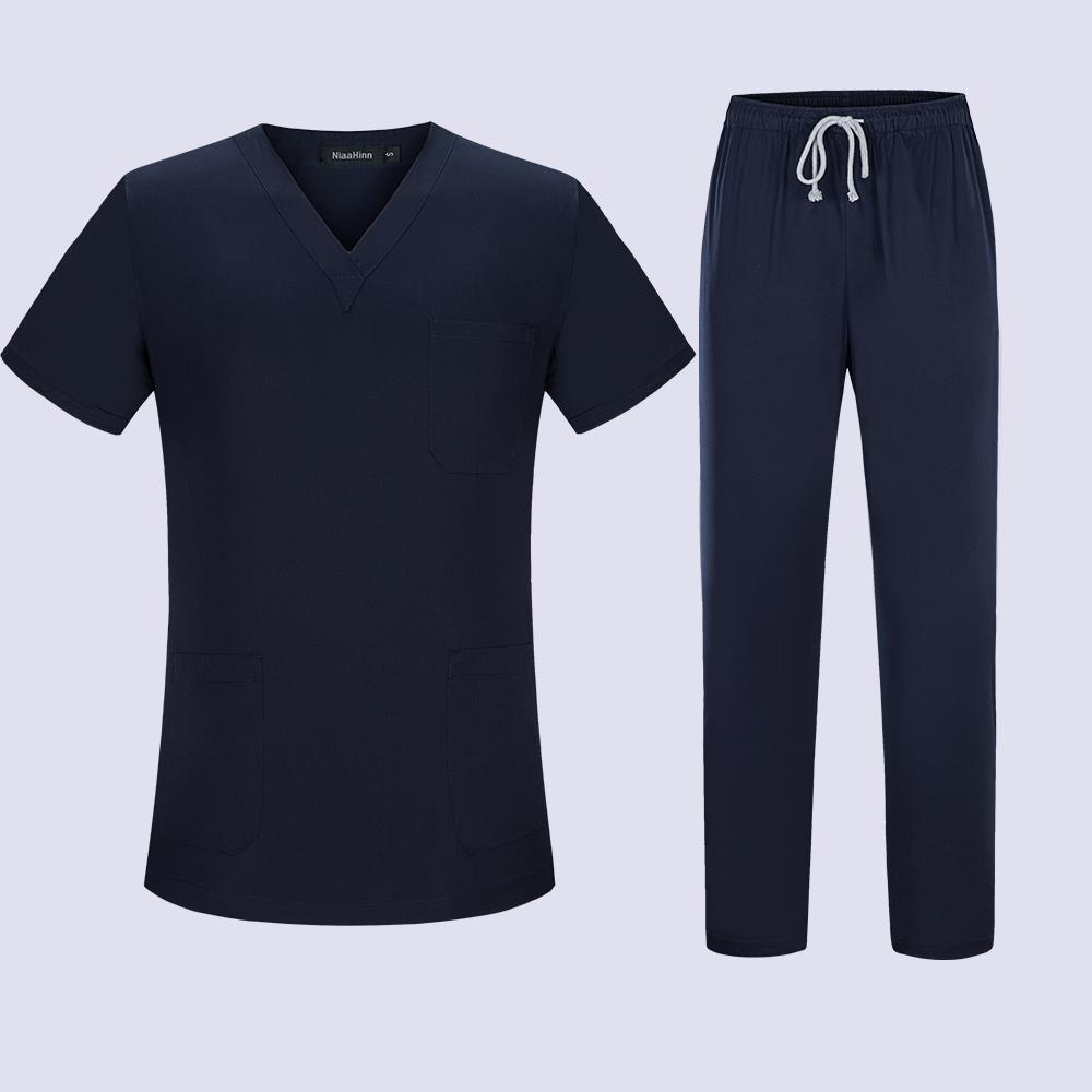 Niaahinn High Quality Spa Uniforms Unisex V-Neck Work Clothes Pet Grooming Institutions Set Beauty Salon Clothes Scrubs Clothes