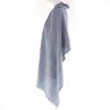 Great HERMES Stall H Logo Leather Patch Large Shawl purple cashmere Women Used