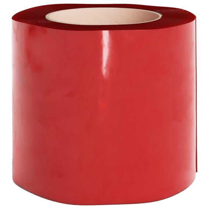 VidaXL Rideau de porte rouge 200 mmx1,6 mm 25 m PVC, bande de porte, rideau de bande pvc, rideau de porte pvc 153866
