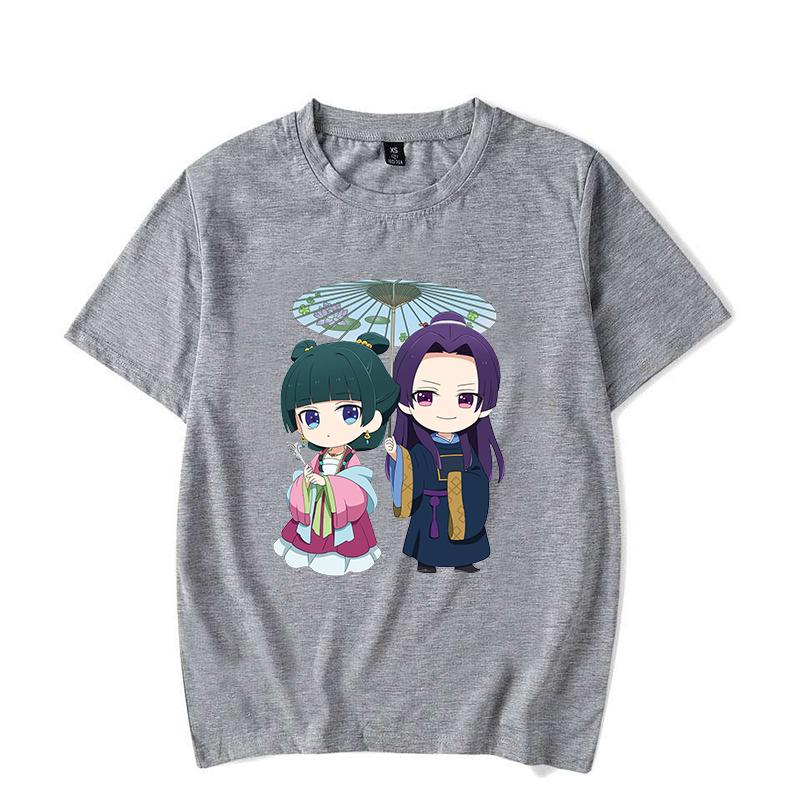 Funny Anime The Apothecary Diaries Print T-Shirt Women Men Loose Short Sleeve Round Neck Top Female Casual Shirt Tees