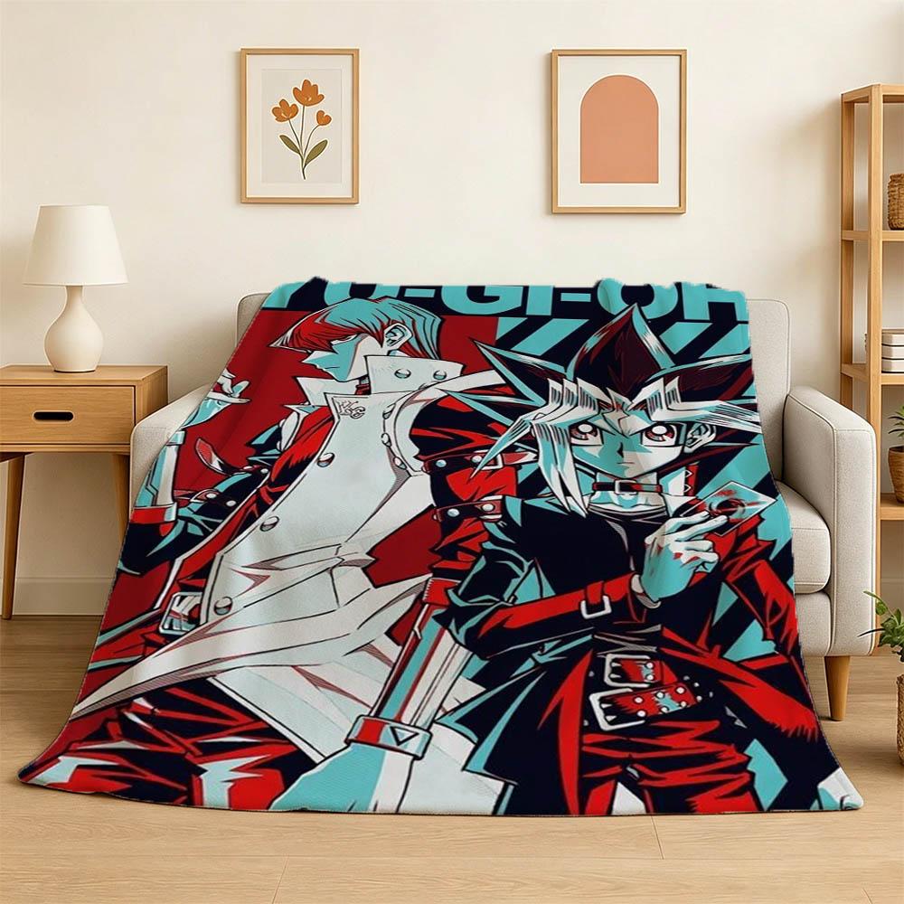Cartton Y-Yu Gi O-Oh Japan Anime Game 3D Flannel Blanket Soft Throw Blanket Art For Home Decor Bedroom Bed Sofa Picnic Fans Gift