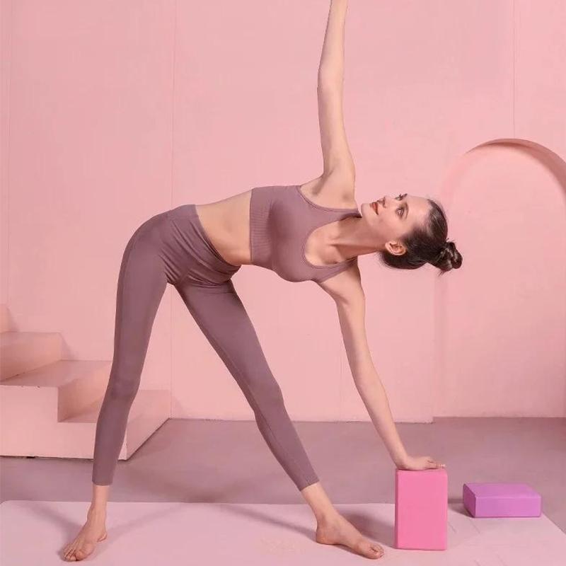 2PCS EVA Yoga Block Yoga Building Blocks Moisture-Proof High Density Yoga Blocks Body Shaping Yoga Blocks Yoga Supplies