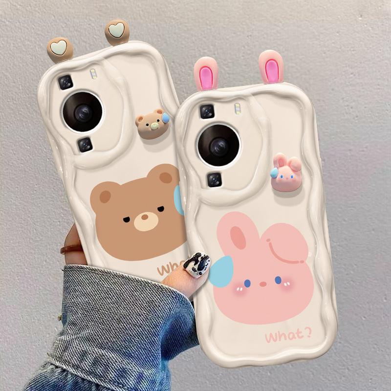 Geeignet für Huawei P60 Handyhülle Mate40pro Niedliche dreidimensionale Froschpuppe Honor 90 Lustige Silikon-Weichschale