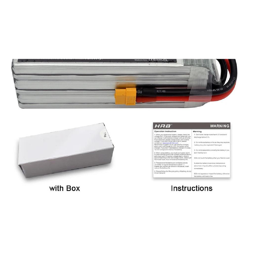 HRB 2S 3S 4S 5S 6S Lipo Battery 1300mah 2200mah 3300mah 4000mah 5000mah 6000mah Lipo with Deans XT60 for RC Car Airplane Boat