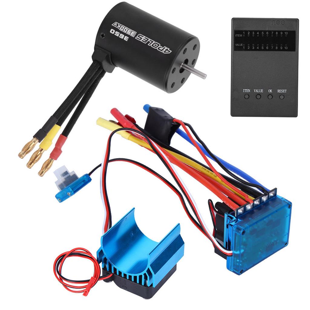 3650 Motor 3900KvBrushless ESC Heat Sink Program Card Set RC Car Accessory(120A )