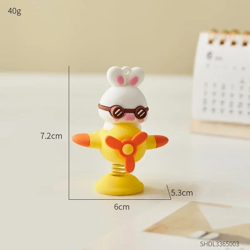 Creative Animal Bunny Car Decoration Sculpture Miniature Items Room Decoration Desk Accessories Computer Decor Christmas Gift
