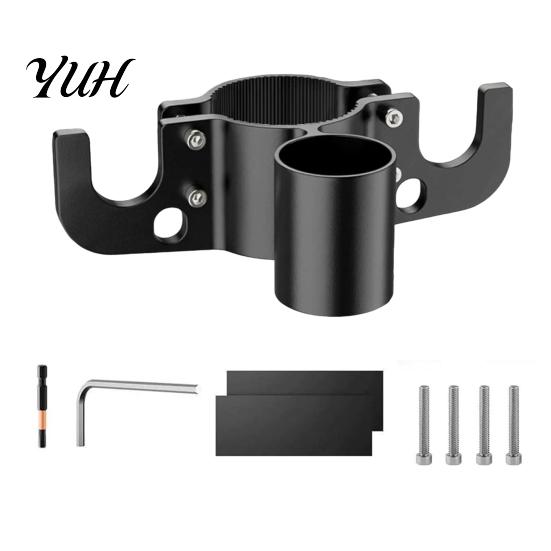 RV Towing Gear Trailer Safety Chain Holder with 7-Way Plugs Bracket, Heavy-Duty Aluminum Alloy Equipment Storage Organizer for Hitch Mount, Universal