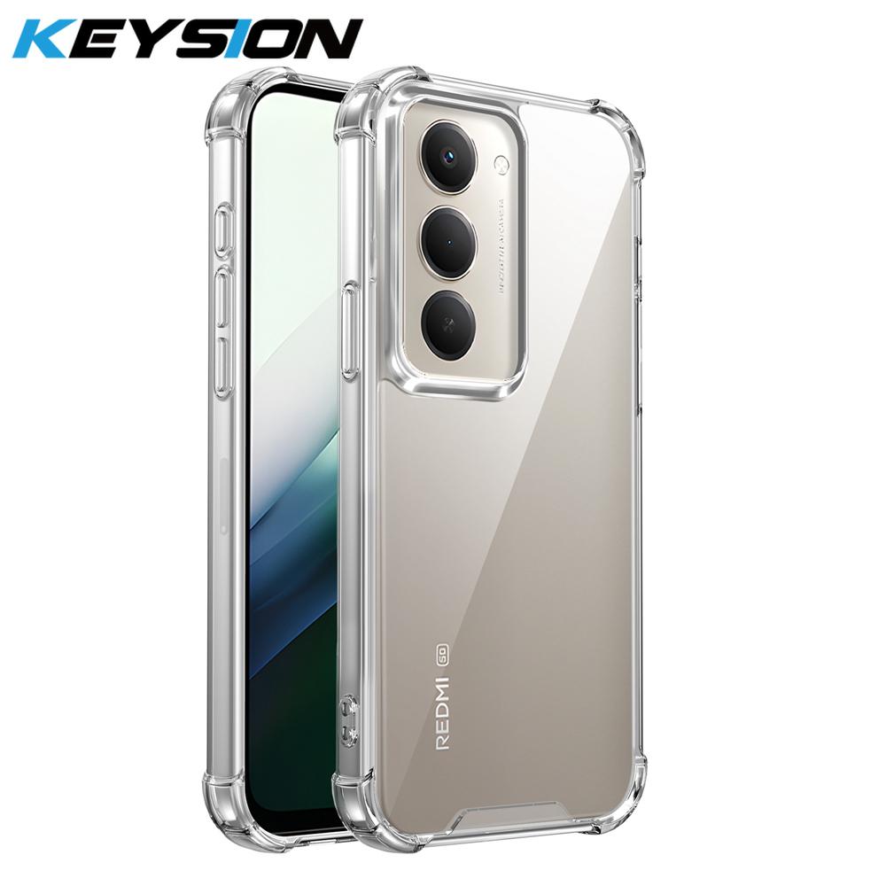 

KEYSION Four-Corners Shockproof Transparent Case for Redmi 15 5G 169.5mm Soft TPU+PC Clear Phone Back Cover for Redmi 15 5G for Redmi 15 169mm чистый