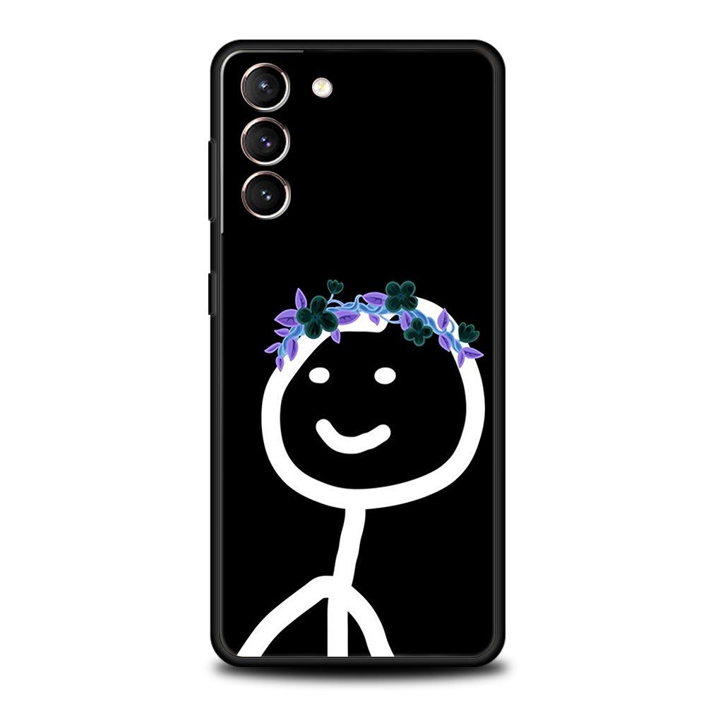 

funny Cute Cartoon Matchman Phone Case For Samsung Galaxy S23 Ultra S22 S21 S20 FE 5G S10 S10E S9 S8 Plus Note 20 Soft Cover Samsung S20Ultra