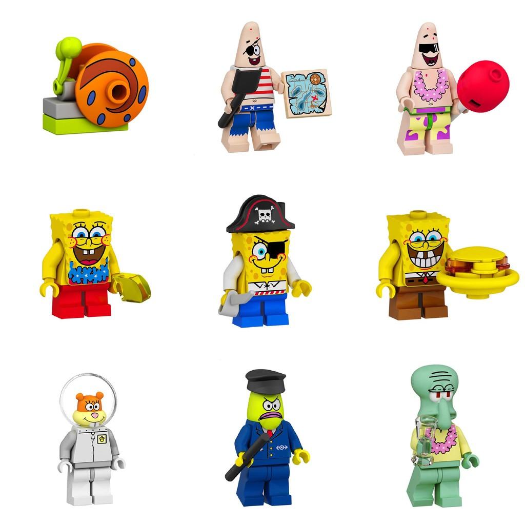 Spongebob Squarepants Building Blocks Toy With Abs Plastic Small Particles For Creative Play