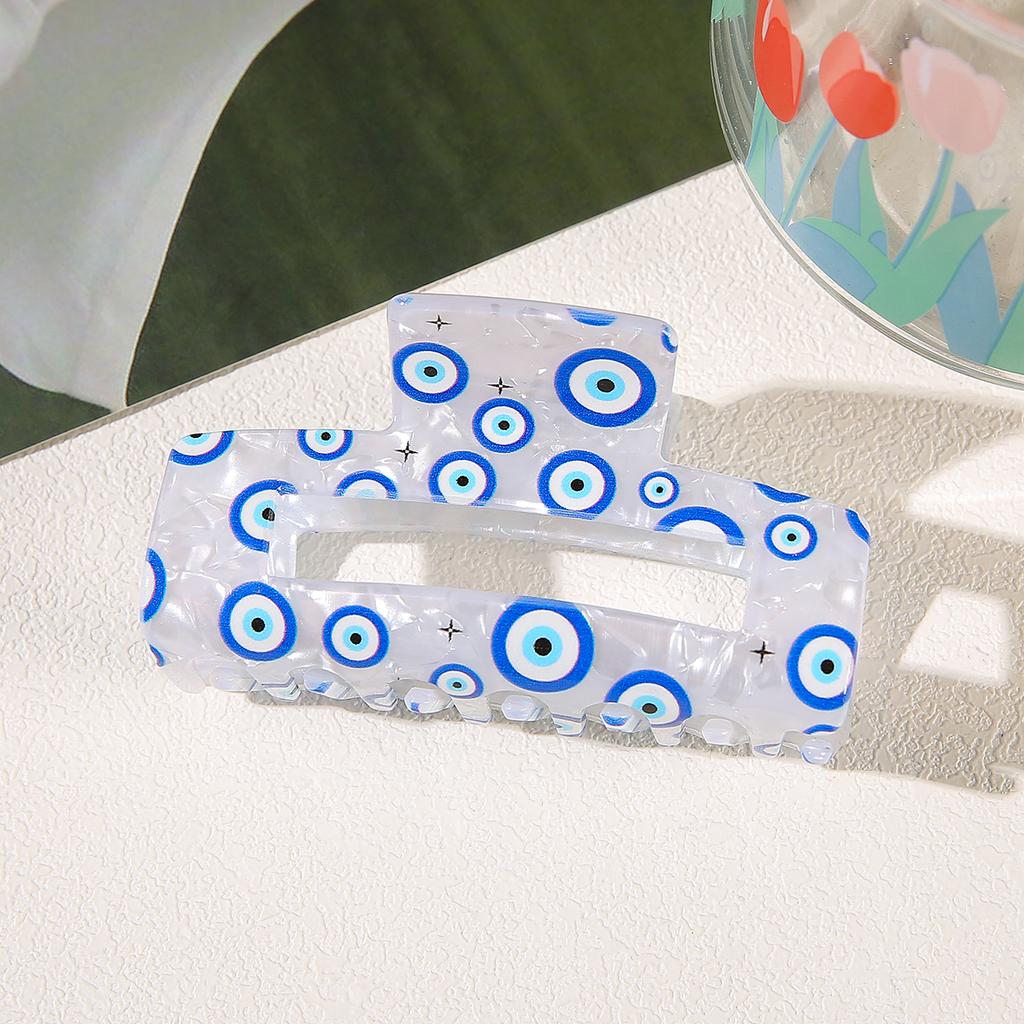 1pc Devil's Eye PVC Hair Clip, Eye Print Clip, Women's Hair Accessory, Ins Style, High-end Feeling, Braided Hair, Shark Clip