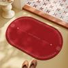 Wedding Floor Mat Bathroom Diatom Mud Strong Water Absorption Quick Drying Toilet Door Non-Slip And Anti-Drop Red Happy Word Foot Pad