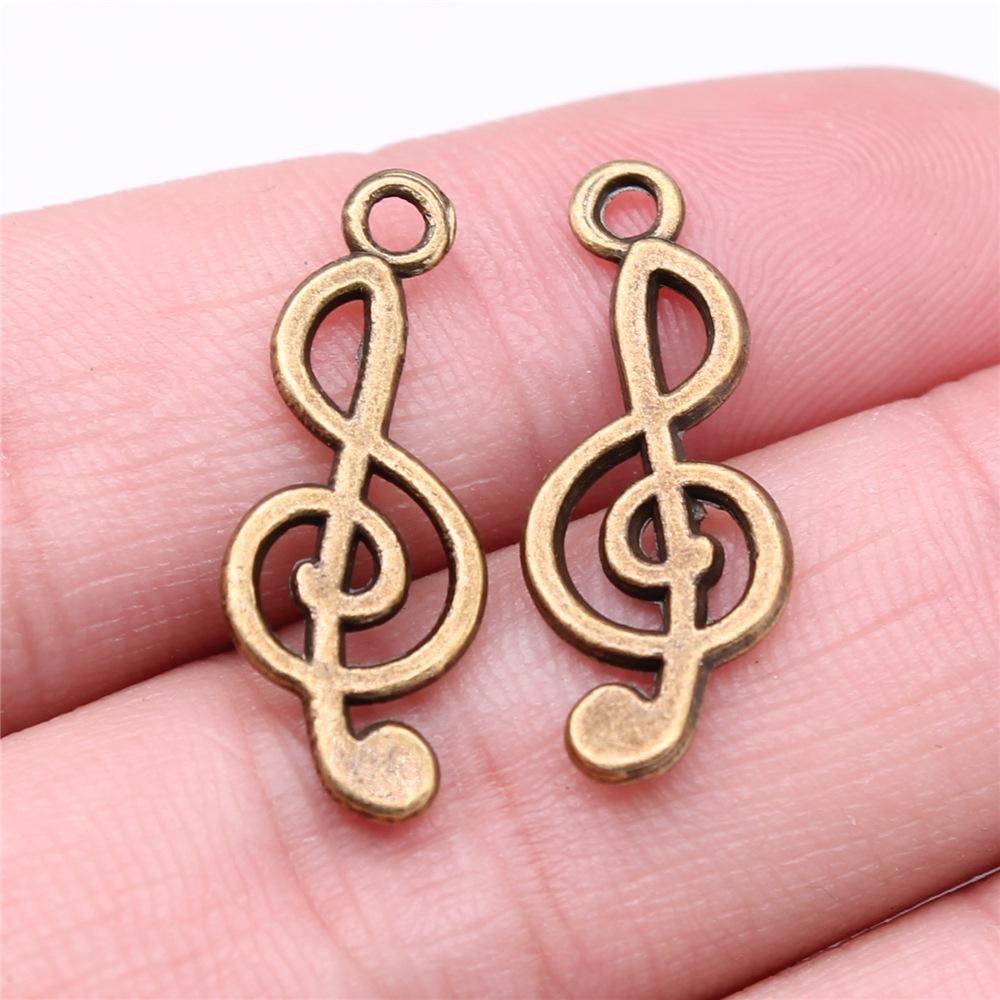 20pcs Music Charms Musical Note Charms For Jewelry Making Antique Silver Color DIY Crafts Making Findings Handmade Jewelry