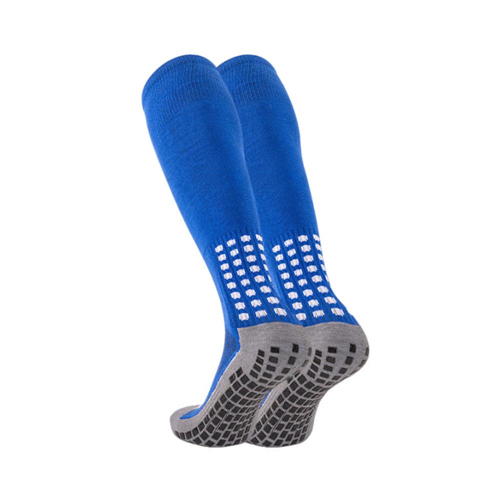 

Men s Non-slip Sweat-wicking Wear-resistant Grey Long Football Training Socks синій
