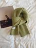 Autumn and Winter New Soft Knit Knit Groove Wool Scarf for Women, Korean Style Warm Yarn Solid Color Versatile Neck Warmer