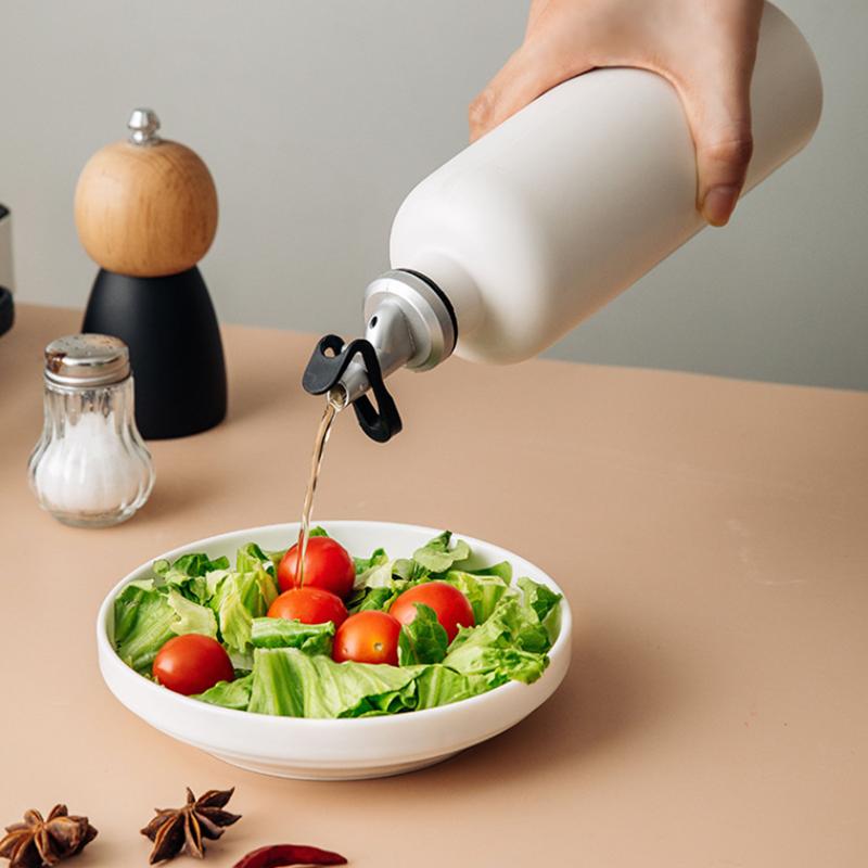 500ml Ceramic Olive Oil Dispenser Bottle, Oil Bottle, Kitchen Liquid Soy Sauce and Vinegar Dispenser, Household Seasoning Bottle
