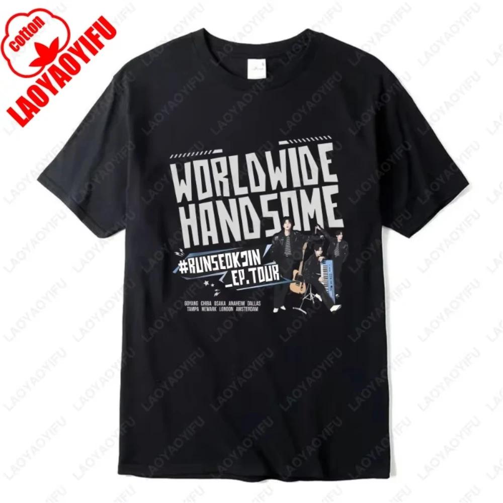 

Концертная футболка Jin 2025 RunSeokJin Эпизод Тур Мировой Красавчик Толстовка Тур Футболки BTS Наряд для Арми Мужчины Женщины KPOP Подарок для фанатов Топы L