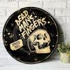 Vintage Round Metal Sign Flower Bucket Kitchen Decor Gift