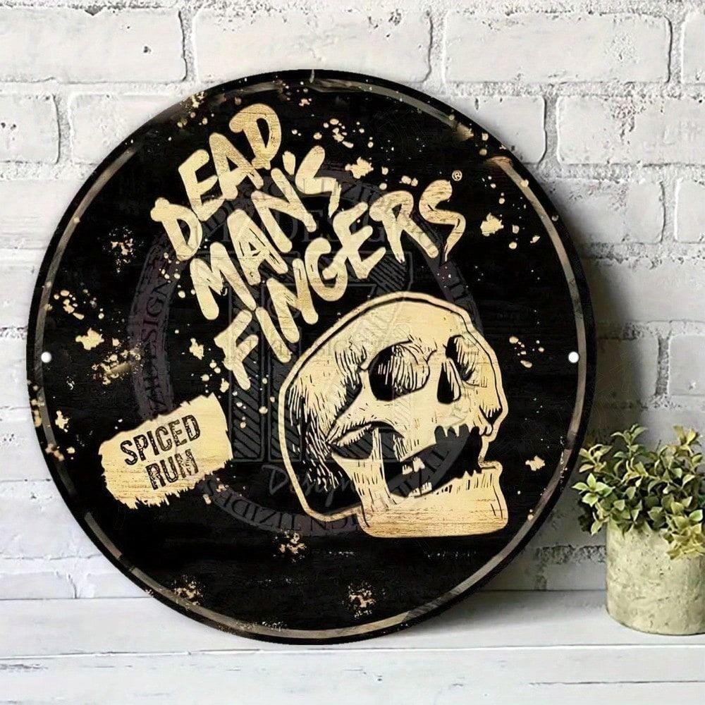 Vintage Round Metal Sign Flower Bucket Kitchen Decor Gift