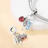 Plated 925 Silver Colorful fruits Charms Fit 925 Charms Bracelet Beads Jewelry Gifts for Women