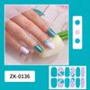 12-finger White No-Bake Nail Decal Fully Coated with Waterproof Long-lasting Nail Patch Simple Wind Nail Polish Adhesive