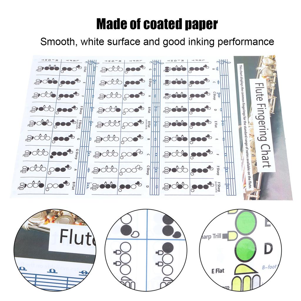 Diagramma Accordi Dita Flauto Studente Principiante Ausili Didattici per la Pratica Accessori Strumento