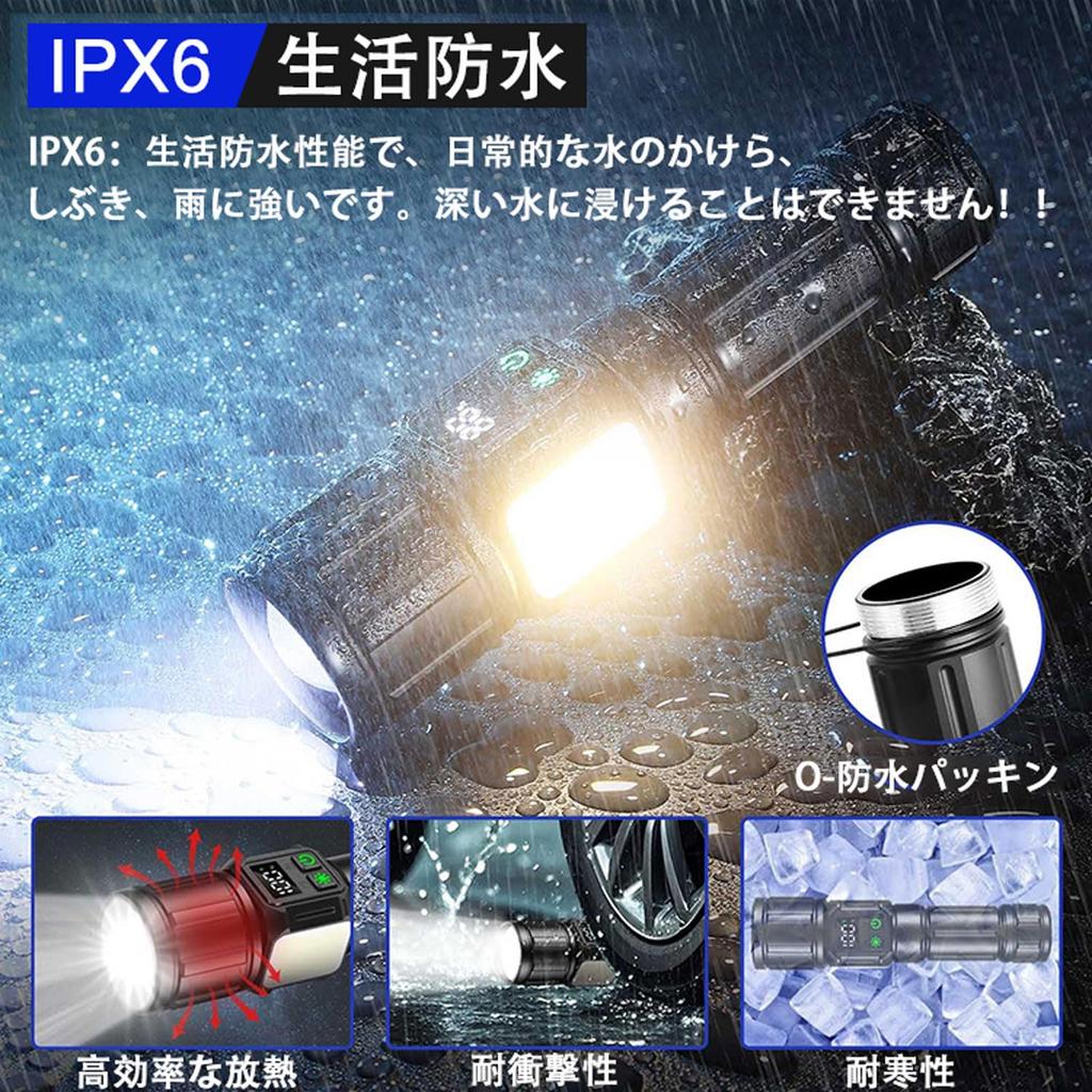 Leistungsstarke Taschenlampe Neueste verbesserte 2000 Lumen Wiederaufladbare Taschenlampe mit 5000mAh Lithium-Batterie Leistungsstarke LED Bis zu 15 Stunden IPX6 9 Dimmstufen