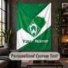 Personalized Wall Tapestry,Werder Bremen FC Custom Text, Soft Fabric Wall Art For Indoor Decoration
