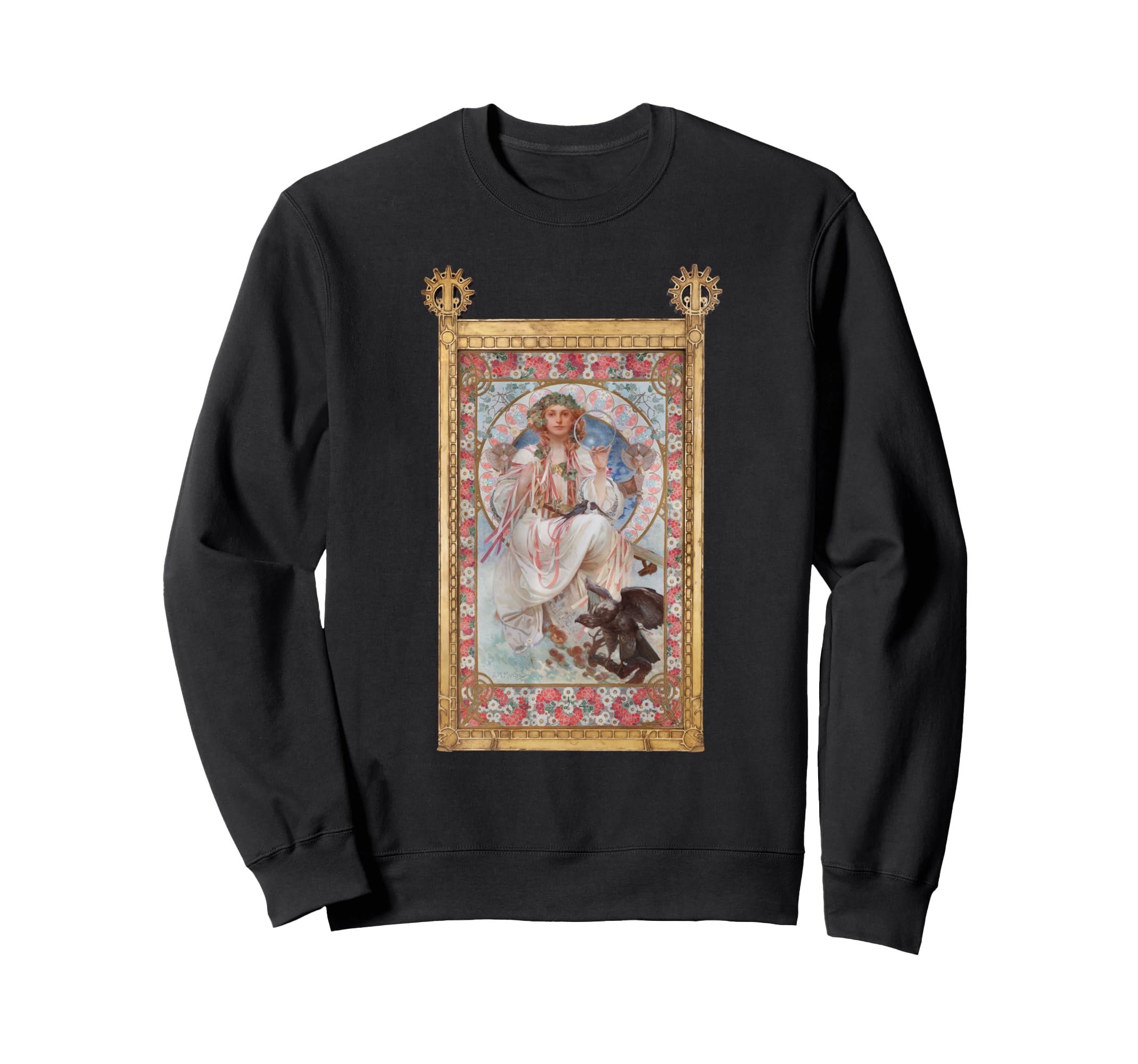 Slavia Mucha Art Nouveau Elegant Sweatshirt