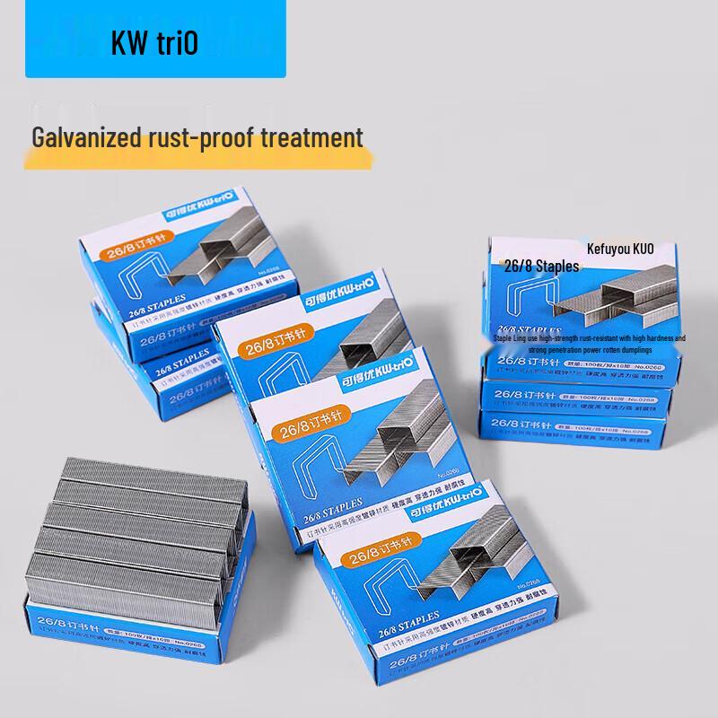 KW-triO 26/8 Staples, 1000 Count, 10-Box Pack