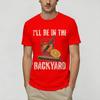 Vintage T Shirt Summer Be In The Backyard Funny Leisure T Shirts 100 Cotton Tee Shirt Y2K Basic Printed Short Sleeve Clothing