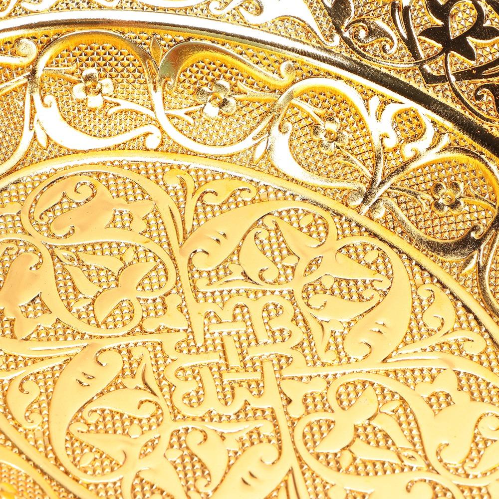 Oval Shape Fruit Tray Gold Decorative Tray Elegant Jewelry Organizer Tray Kitchen Counter
