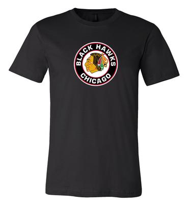 Chicago Blackhawks CIRCLE Team Logo Shirt S-6XL Tracking!! Unisex T-Shirt